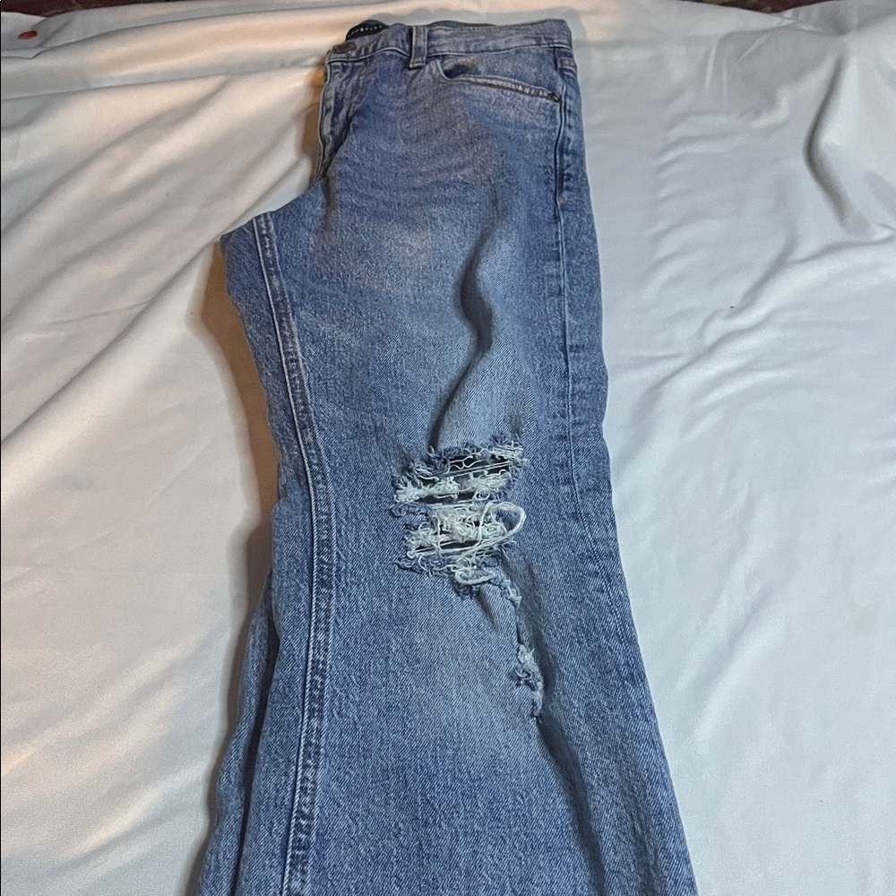 Aeropostale Distressed High Rise Flare Jeans - Picture 3 of 11